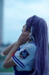 clannad cosplay fujibayashi_kyou jumper purple_hair sailor_uniform school_uniform shion_akira twintails rating:Safe score:0 user:nil!