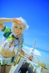 beach bikini braid cleavage cosplay croptop half-skirt kantai_collection kuubo- ocean saku side-tie_bikini silver_hair swimsuit unryuu_(kantai_collection) rating:Safe score:0 user:nil!