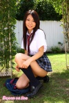 blouse bookbag costume hoshino_tomoyo kneesocks pleated_skirt school_uniform skirt tie rating:Safe score:1 user:nil!