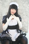 apron choker cosplay elbow_gloves emusuda_riria gloves hairband maid maid_uniform original pantyhose petticoat rating:Safe score:2 user:pixymisa