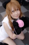 animal_ears asahina_mikuru cat_ears collar cosplay croptop kannazuki_megumi paw_gloves shorts suzumiya_haruhi_no_yuuutsu tail yarn rating:Safe score:0 user:nil!