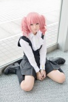blouse cosplay hina_(iv) inu_boku_secret_service jumper kneesocks pink_eyes pink_hair roromiya_karuta twintails rating:Safe score:0 user:pixymisa