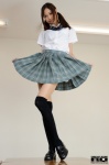 black_legwear blouse pleated_skirt rq-star_646 sakurai_miki school_uniform sheer_legwear skirt skirt_lift thighhighs twintails zettai_ryouiki rating:Safe score:1 user:nil!