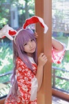 animal_ears bunny_ears cosplay enako purple_hair reisen_udongein_inaba robe touhou rating:Safe score:0 user:nil!