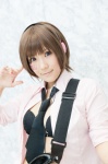 blouse bra cosplay guitar haru_(iii) headphones meiko tie vocaloid rating:Safe score:0 user:pixymisa