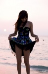 beach bikini_bottom dress dress_lift maomi_yuuki miss_actress_87 ocean swimsuit rating:Safe score:1 user:nil!