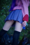bakemonogatari blouse cosplay futsure pleated_skirt purple_hair senjougahara_hitagi skirt thighhighs zettai_ryouiki rating:Safe score:0 user:pixymisa