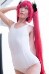 cosplay cthugha haiyore!_nyaruko-san kurasaka_kururu one-piece_swimsuit red_hair swimsuit twintails rating:Safe score:2 user:nil!