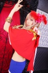 bustier cosplay lingerie macross macross_frontier microphone multi-colored_hair sachi_budou shawl sheryl_nome shorts rating:Safe score:0 user:nil!