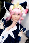 balls cosplay crown detached_sleeves hairbow lenfried pink_hair robe sangokushi_taisen xiao_qiao rating:Safe score:0 user:pixymisa