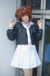 cardcaptor_sakura cosplay hiroron kinomoto_sakura pantyhose pleated_skirt sailor_uniform school_uniform skirt twintails rating:Safe score:1 user:nil!