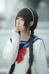 cardigan cosplay hairband ishiori_arie original sailor_uniform school_uniform twin_braids rating:Safe score:0 user:nil!