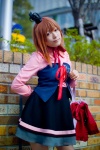 blouse cosplay crown handbag orange_hair ribbons sanaka skirt umineko_no_naku_koro_ni ushiromiya_maria vest rating:Safe score:1 user:pixymisa