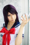 cosplay hazuki_izuna jigoku_sensei_nube kanda_midori purple_hair reibaishi_izuna sailor_uniform school_uniform rating:Safe score:2 user:xkaras