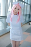cosplay dress guilty_crown nurse nurse_cap nurse_uniform pantyhose pink_hair souna yuzuriha_inori rating:Safe score:1 user:nil!