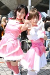akane amami_haruka cosplay frilly idolmaster ribbons takatsuki_yayoi thighhighs tobari rating:Safe score:0 user:nil!