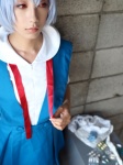 ayanami_rei blue_hair cosplay jumper kiri_kyousuke neon_genesis_evangelion sailor_uniform school_uniform rating:Safe score:0 user:nil!