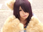 animal_ears cat_ears cosplay croptop ikkitousen itsuki_akira kanu_unchou purple_hair sailor_uniform school_uniform rating:Safe score:4 user:nil!