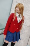 aisaka_taiga blazer blonde_hair blouse cosplay kanda_midori pleated_skirt school_uniform skirt thighhighs toradora! zettai_ryouiki rating:Safe score:1 user:xkaras