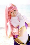 cosplay gundam gundam_seed meer_campbell mizuhara_arisa pantyhose pink_hair rating:Safe score:1 user:darkgray