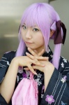 cosplay hair_ribbons hiiragi_kagami ibara lucky_star purple_hair twintails yukata rating:Safe score:0 user:nil!