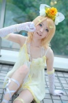 blonde_hair bloomers bra bracelet cosplay elbow_gloves flowers garter gloves hair_clips kagamine_rin lingerie necklace nepachi ribbons vocaloid rating:Safe score:0 user:pixymisa