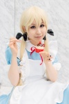 apron blonde_hair cosplay dress hairbows k-on! kotobuki_tsumugi marui_mizutama petticoat twintails rating:Safe score:0 user:pixymisa