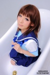 anegasaki_nene bathroom bathtub cosplay hekii love_plus pleated_skirt sailor_uniform school_uniform skirt rating:Safe score:0 user:nil!