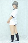 bloomers cosplay kneesocks nagato_yuki narihara_riku pantyhose sheer_legwear silver_hair suzumiya_haruhi_no_yuuutsu tshirt rating:Safe score:1 user:pixymisa