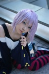belt_as_garter cosplay kaieda_kae lollipop purple_hair rosario+vampire shirayuki_mizore striped tank_top thighhighs rating:Safe score:0 user:nil!