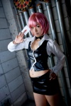 blouse choker cosplay croptop miniskirt pachi-slot_sengen_rio_de_carnival pink_hair rio_rollins_tachibana skirt tachibana_minami vest rating:Safe score:0 user:nil!