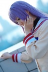 clannad cosplay fujibayashi_kyou purple_hair sailor_uniform saya school_uniform rating:Safe score:0 user:nil!