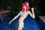 bikini cleavage cosplay love_live!_school_idol_project mike nishikino_maki pool red_hair school_idol_~krasivie~ side-tie_bikini swimsuit rating:Safe score:3 user:nil!