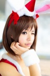 animal_ears asanagi_rin bunny_ears cosplay cuffs ribbons santa_costume stocking_cap suzumiya_haruhi suzumiya_haruhi_no_yuuutsu rating:Safe score:0 user:pixymisa