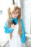 apron axis_powers_hetalia blonde_hair bowtie cosplay dress glasses hair_clips hasami nyotalia twintails united_kingdom rating:Safe score:1 user:pixymisa