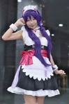 apron cosplay dress hairband love_live!_school_idol_project maid maid_uniform purple_hair seita thighhighs toujou_nozomi twintails zettai_ryouiki rating:Safe score:0 user:nil!