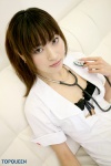 bra dress nurse nurse_uniform open_clothes ponytail sano_mirai stethoscope rating:Safe score:0 user:nil!