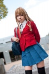 aisaka_taiga blazer blonde_hair blouse cosplay kanda_midori pleated_skirt school_uniform skirt thighhighs toradora! zettai_ryouiki rating:Safe score:3 user:xkaras