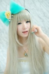 blonde_hair cosplay dress hairbow makise_anji original rating:Safe score:0 user:nil!