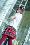 blouse cosplay glasses hairband makinami_mari_illustrious naomi neon_genesis_evangelion pantyhose pleated_skirt rebuild_of_evangelion school_uniform skirt tie twintails rating:Safe score:0 user:nil!