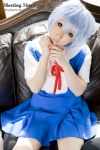 ayanami_rei blue_hair cosplay jumper kneesocks neon_genesis_evangelion sailor_uniform saku school_uniform white_end_type_zero rating:Safe score:0 user:nil!