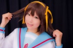 cosplay hairband hair_ribbons mashiro_yuki sailor_uniform school_uniform suzumiya_haruhi suzumiya_haruhi_no_yuuutsu rating:Safe score:1 user:nil!