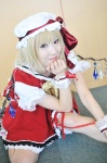 blonde_hair cosplay dress flandre_scarlet hat jigoku_yuugi touhou wings rating:Safe score:1 user:nil!