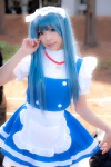apron aqua_hair cosplay doraemon doraemon_(character) hairband maid maid_uniform twintails zero_inch rating:Safe score:0 user:xkaras