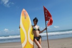 aoi_sora beach bikini cleavage ocean side-tie_bikini surfboard swimsuit rating:Safe score:3 user:nil!