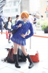 blazer blouse bookbag cosplay hoshizora_rin kneesocks love_live!_school_idol_project moniko orange_hair pantyhose pleated_skirt school_uniform sheer_legwear skirt rating:Safe score:0 user:nil!