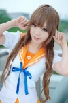 cosplay culture_japan kipi pleated_skirt sailor_uniform school_uniform skirt suenaga_mirai twin_braids rating:Safe score:0 user:pixymisa