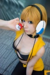 blonde_hair bra choker cosplay dress headphones kamitsure_(pokemon) leggings mizuno pokemon rating:Safe score:0 user:pixymisa