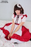 apron bed blouse chihane cosplay hairband jumper kneehighs maid maid_uniform original rating:Safe score:0 user:nil!