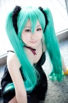 aqua_hair choker cosplay dress hair_scrunchies hatsune_miku timo_co twintails vocaloid rating:Safe score:0 user:pixymisa